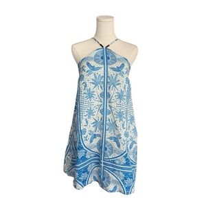 Rachel Zoe Blue and White Patterned Dress XS